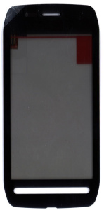 Сенсорное стекло (тачскрин) для Nokia 603 черное