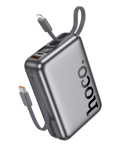 Внешний аккумулятор Powerbank HOCO Q39 Eminente, 20000mAh серый металлик