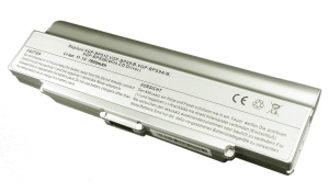 Аккумуляторная батарея для ноутбука Sony Vaio VGN-CR, AR, NR (VGP-BPS9) 7800mAh OEM серебристая