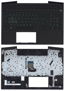 Топкейс для HP Pavilion Gaming 15-CX зеленая подсветка