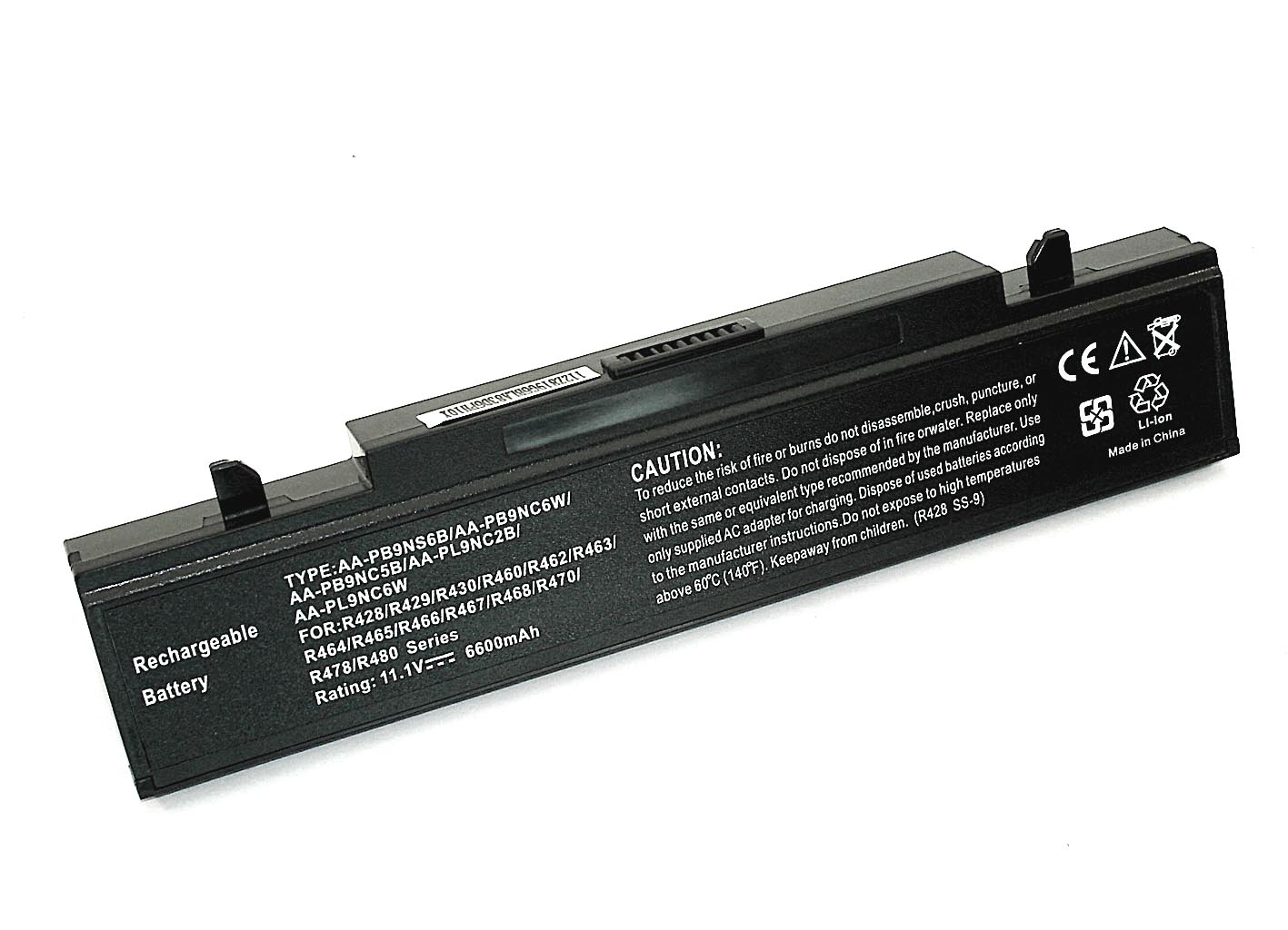 Аккумуляторная батарея для ноутбука Samsung R420 R510 R580 R530 (AA-PB9NC6B) 6600mAh OEM черная