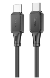Кабель USB-C HOCO X101 Assistant Type-C-Type-C, 3A, 60W, 1м, черный