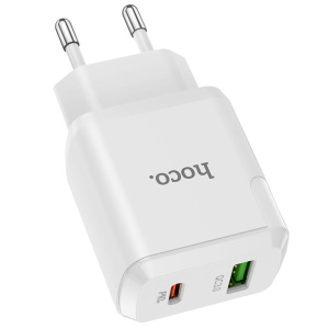Блок питания (сетевой адаптер) HOCO N5 Favor QC3.0, 20W, 5V, 3.0A, белый