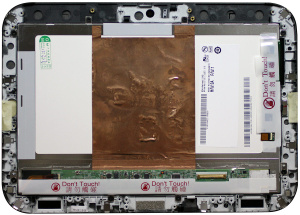Модуль (матрица + тачскрин) для Lenovo IdeaPad K1 черный с рамкой