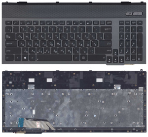 Клавиатура для ноутбука Asus G55 G55V G55VW G57 G57V G57VW черная с рамкой и подсветкой