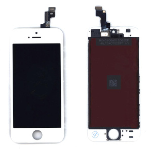 Дисплей для iPhone 5S в сборе с тачскрином (Hancai) белый