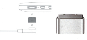 Переходник для блока питания для ноутбуков  APPLE MAGSAFE - MAGSAFE2