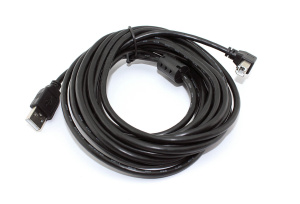 Кабель USB  2.0 на  USB-B угол вниз 5 м
