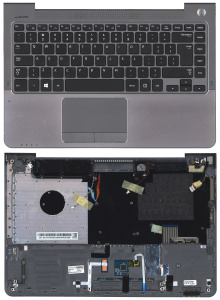 Топкейс для Samsung 535U4C NP535U4C 535U4C-S02 серый (анг. раскладка)