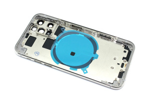 Задняя крышка (корпус) в сборе с рамкой для Apple iPhone 11 Pro, белая