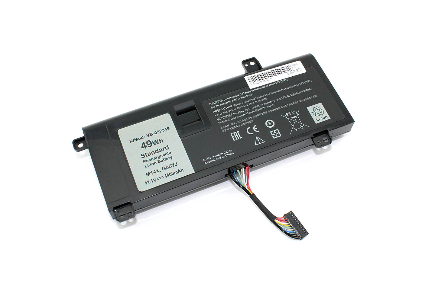 Аккумуляторная батарея для ноутбука Dell Alienware M14X R3 (G05YJ) 11.1V 4400mAh OEM
