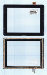 Сенсорное стекло (тачскрин) для Prestigio PMP7280C / PMT7287 080088-01A черный