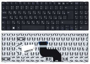 Клавиатура для ноутбука MSI CR640 CX640 черная c рамкой, большой (вертикальный) Enter