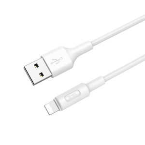 Кабель USB HOCO X25 Soarer USB-Lightning, 2А, 1м, белый