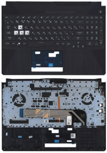 Топкейс для Asus TUF Gaming F15 FX506 черный без тачпада