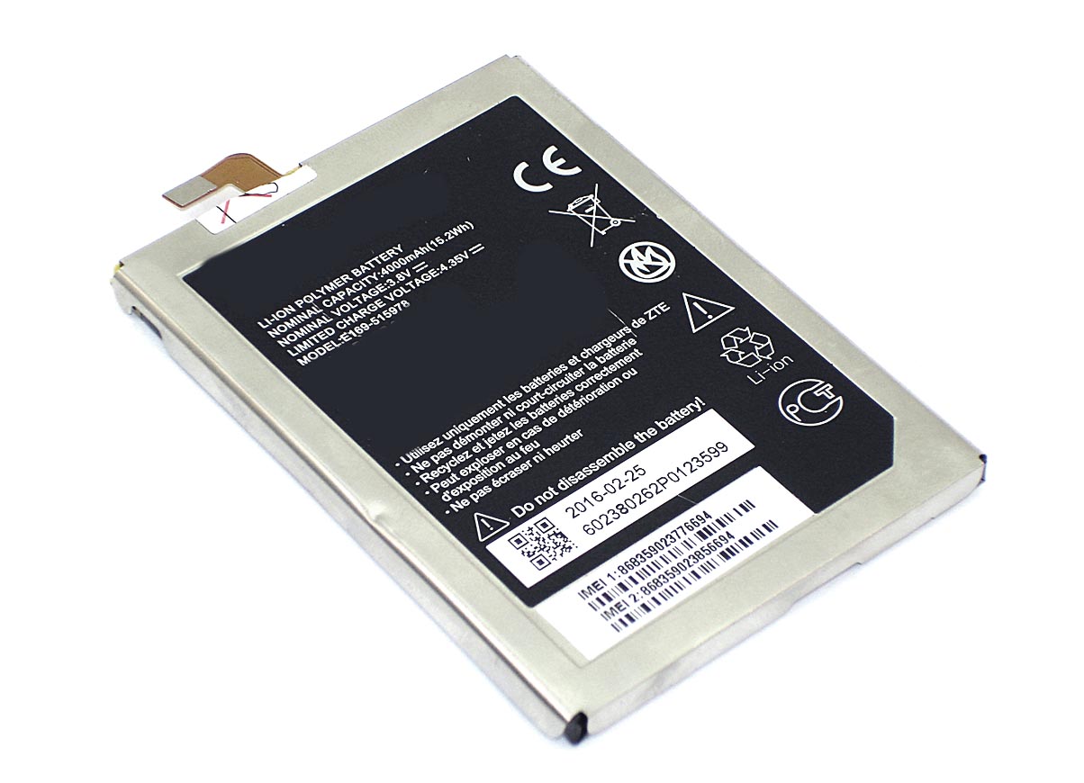 Аккумуляторная батарея E169-515978 для ZTE Blade A452, X3 3.8V 4000mAh