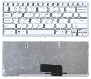 Клавиатура для ноутбука Sony Vaio VPC-CW VPCCW белая c рамкой