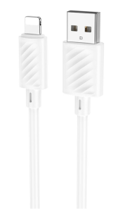 Кабель USB HOCO X88 Gratified USB-Lightning, 2.4А, 1м, белый