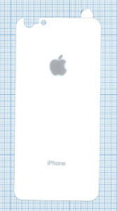 Защитное заднее стекло для iPhone 6/6S Plus белое