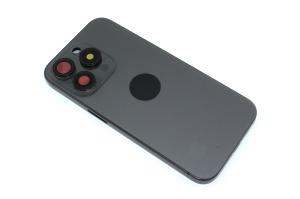 Задняя крышка (стекло) для iPhone 15 Pro (A3102) в сборе со стеклом камеры черная