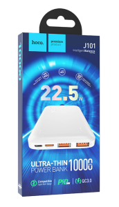 Внешний аккумулятор Powerbank HOCO J101 Astute, 10000mAh белый