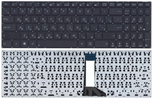 Клавиатура для ноутбука Asus X551 X551CA X551MA черная без рамки (плоский Enter).