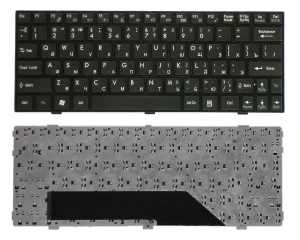 Клавиатура для ноутбука MSI U160 L1350 U135 черная с черной рамкой