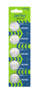 Батарейка Perfeo CR2450 блистер 5 шт. 600 шт в коробе