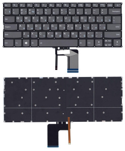 Клавиатура для ноутбука Lenovo Yoga 720-13ISK черная с подсветкой
