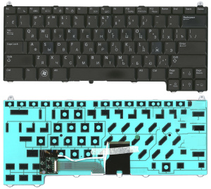 Клавиатура для ноутбука Dell Latitude E4200 черная с подсветкой