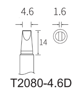 Жало ATTEN T2080-4.6D для паяльника ST-2080/ST-2080D