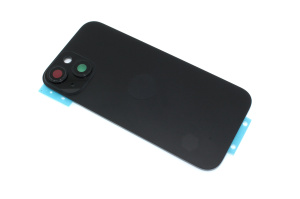 Задняя крышка (стекло) для iPhone 15 (A3090) в сборе со стеклом камеры черная