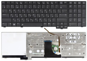 Клавиатура для ноутбука HP Elitebook 8740W черная с подсветкой
