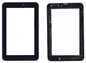 Сенсорное стекло (тачскрин) для Huawei Mediapad 7 Vogue S7-602 черное с рамкой