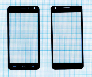 Стекло для Alcatel One Touch Idol Ultra 6033 черное