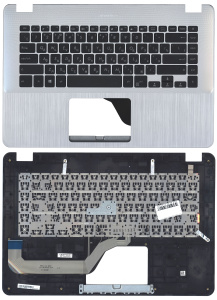 Топкейс для Asus X505 серебро
