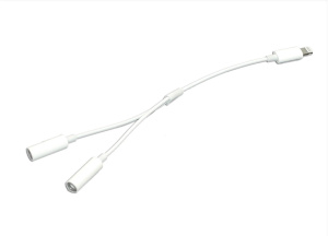 Аудио Адаптер MH027 Lightning - Dual 3,5mm (17 см) (белый)