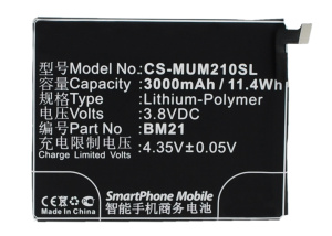 Аккумулятор CS-MUM210SL BM21 для Xiaomi Mi Note 3.8V / 3000mAh / 11.40Wh
