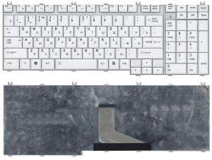 Клавиатура для ноутбука Toshiba Satellite P205-S6237 серая (шлейф по центру)