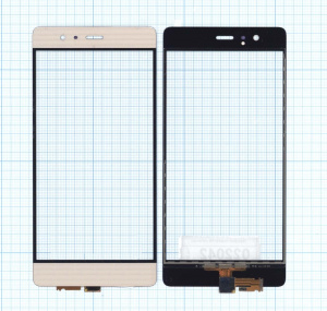 Сенсорное стекло (тачскрин) для Huawei P9 золотое