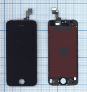 Дисплей для iPhone 5S в сборе с тачскрином (JDF) черный