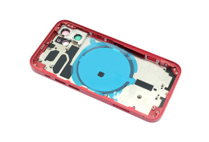 Задняя крышка (корпус) в сборе с рамкой для Apple iPhone 12 Mini красная