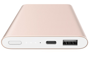 Универсальный внешний аккумулятор для Xiaomi Mi Pro PLM03ZM (10000mAh) Type-C Rose-Gold