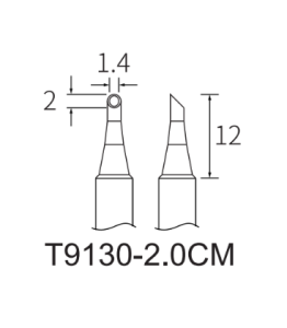 Жало ATTEN T9130-2.0CM для паяльника Y9130