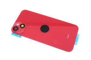 Задняя крышка (стекло) с рамкой для Apple iPhone 14 Plus красная