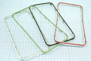 Рамка дисплея и тачскрина для Apple iPhone 4S черная