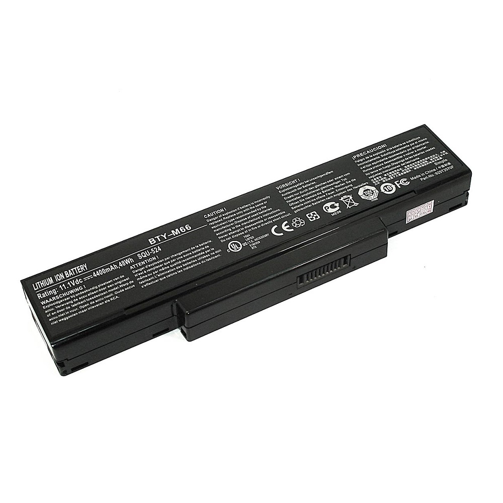 Аккумуляторная батарея для ноутбука MSI GX600 GX610 GX620 (BTY-M66) 11.1V 4400mAh