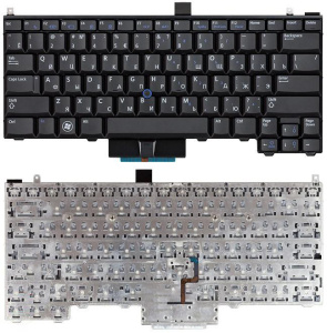 Клавиатура для ноутбука Dell Latitude E4310 черная с указателем (point stick)