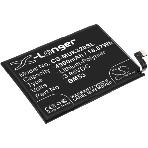 Аккумулятор CS-MUK320SL BM53 для Xiaomi Mi 10T 5G / Redmi K30s  3.85V / 4900mAh / 18.87Wh