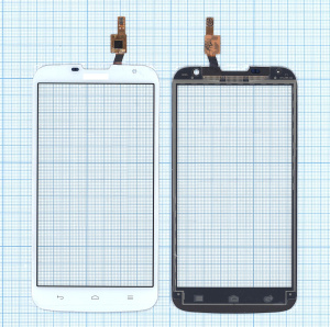 Сенсорное стекло (тачскрин) для Huawei Ascend G730 белое